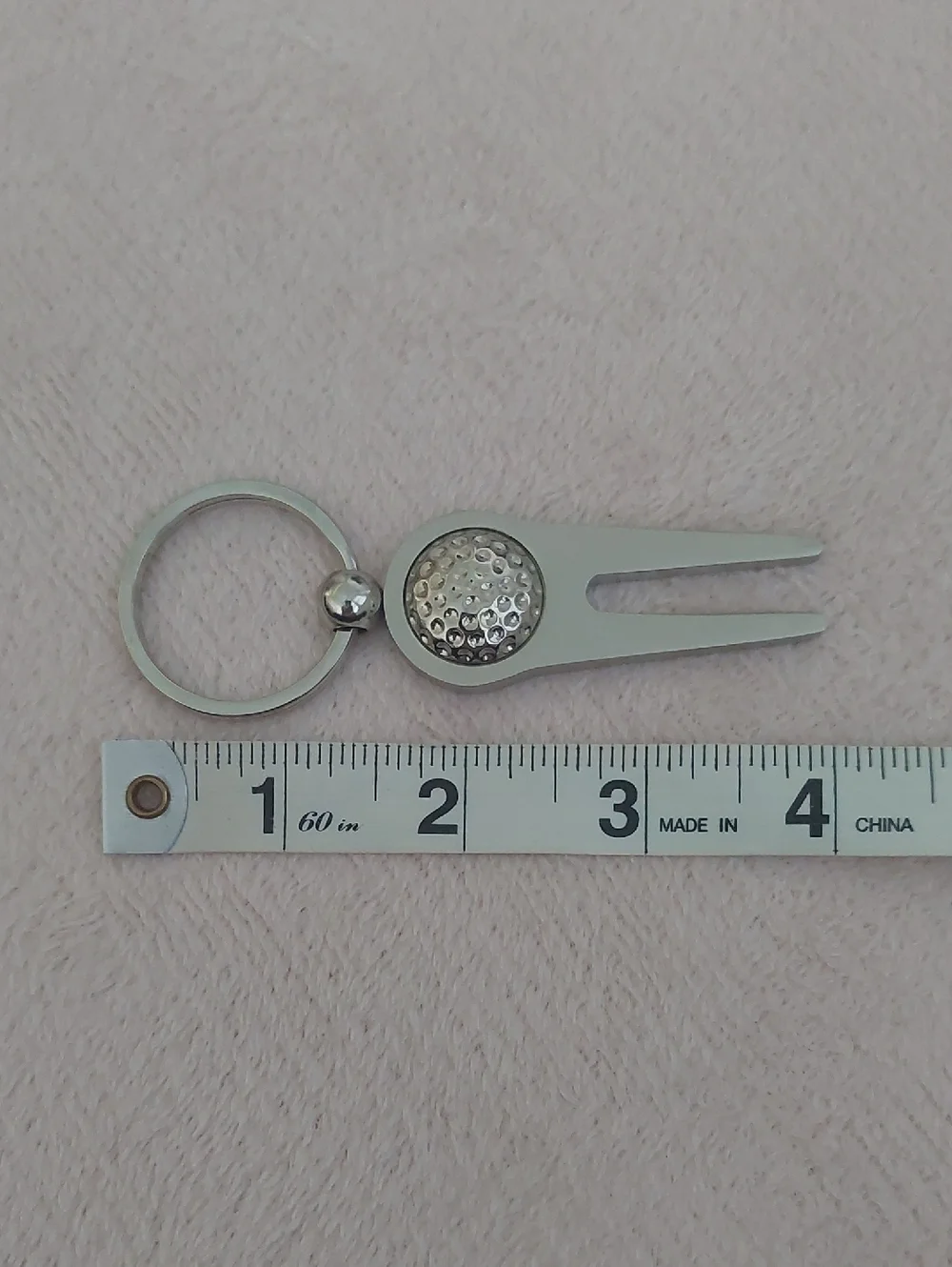 Golfer's Metal Divot Repair Tool Keychain NWOT